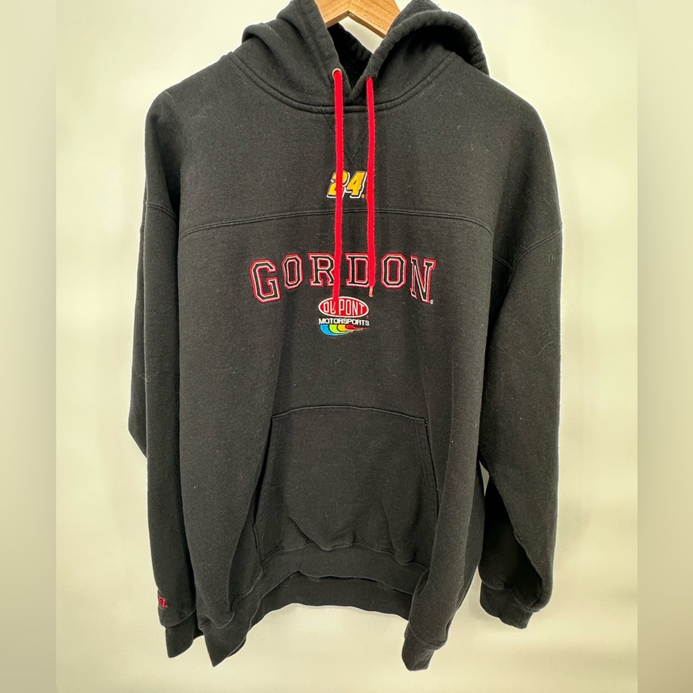 Chase Authentics Jeff Gordon Vintage Black Hoodie NASCAR 90s Y2K size XL
